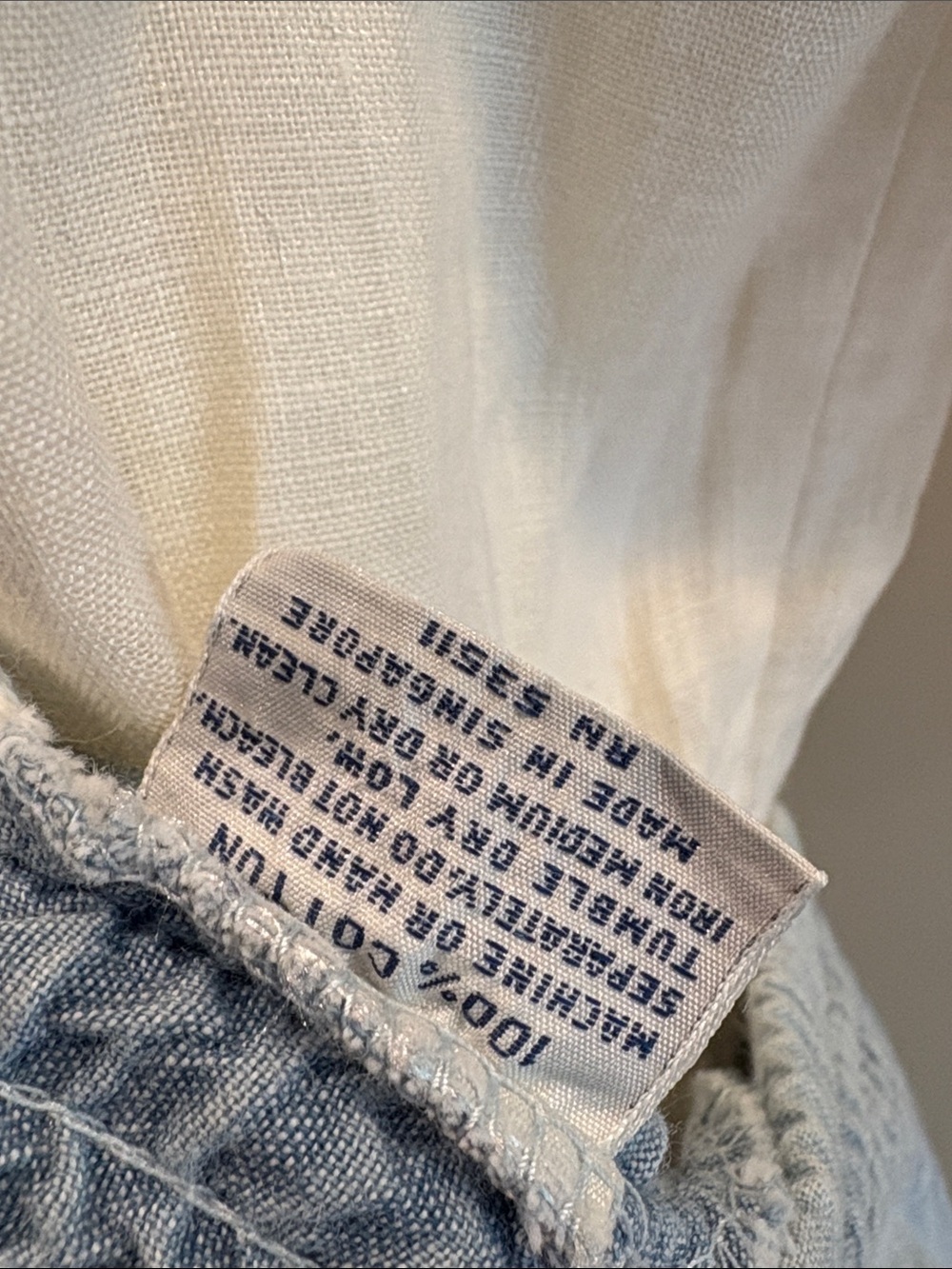 Vintage Indygo Light Blue Tiered Cotton Denim Prairie Skirt size Medium *As-Is* - Picture 11 of 13
